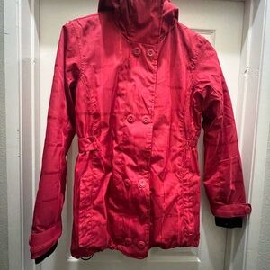 Women's Red Double-Breasted Jacket